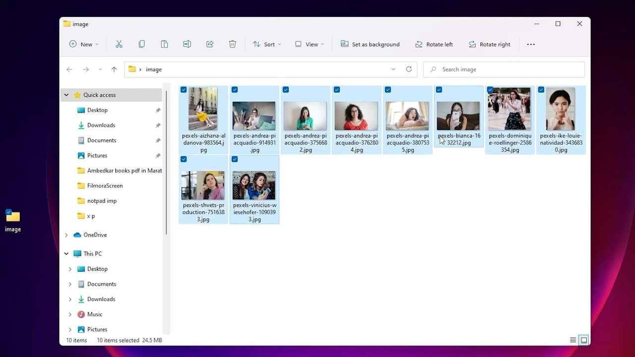 Select Jpg or png Image for PDF in Windows 11