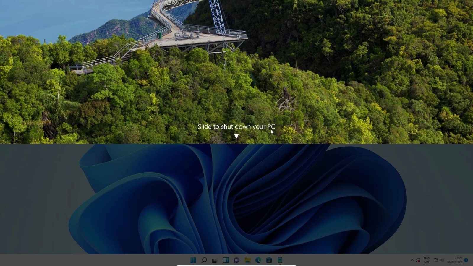 Slide To ShutDown in windows 11