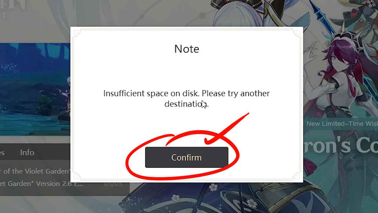 How to Fix Genshin Impact Insufficient Storage Error in Windows Pc or