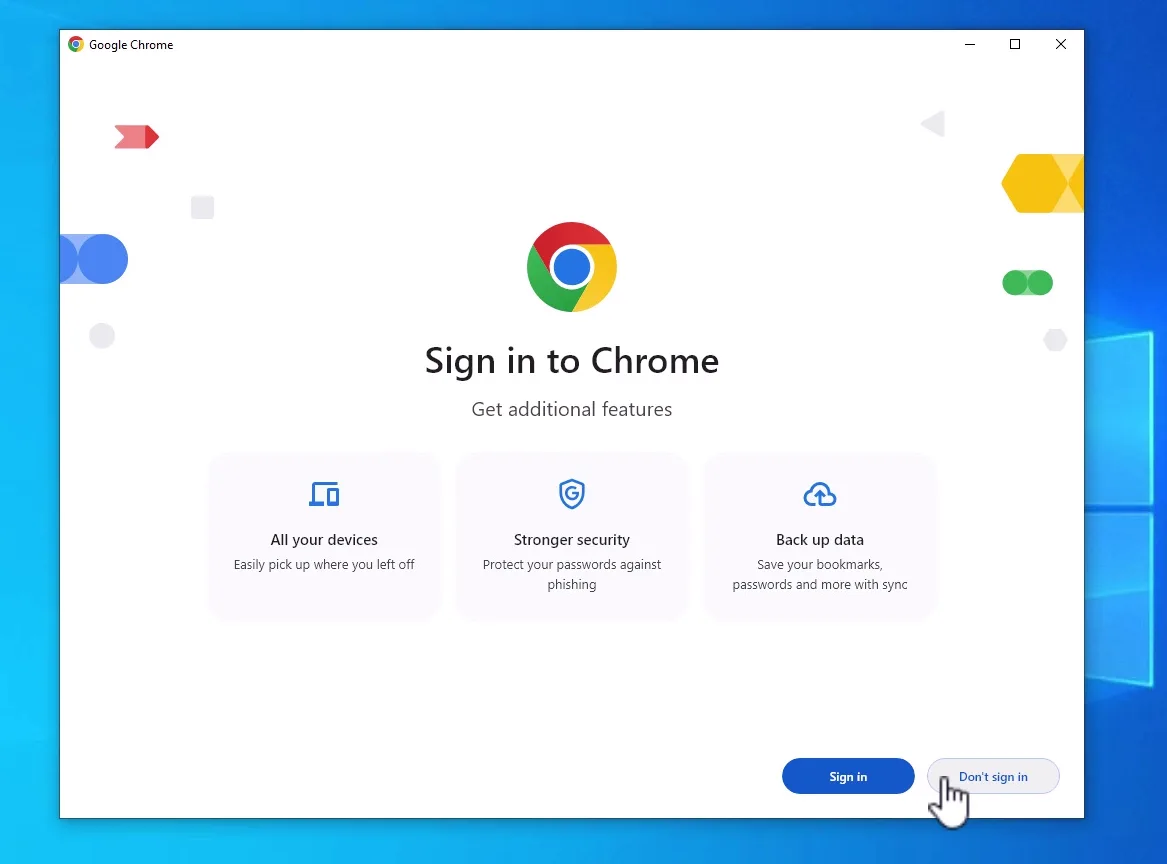 Sign In to Google Chrome