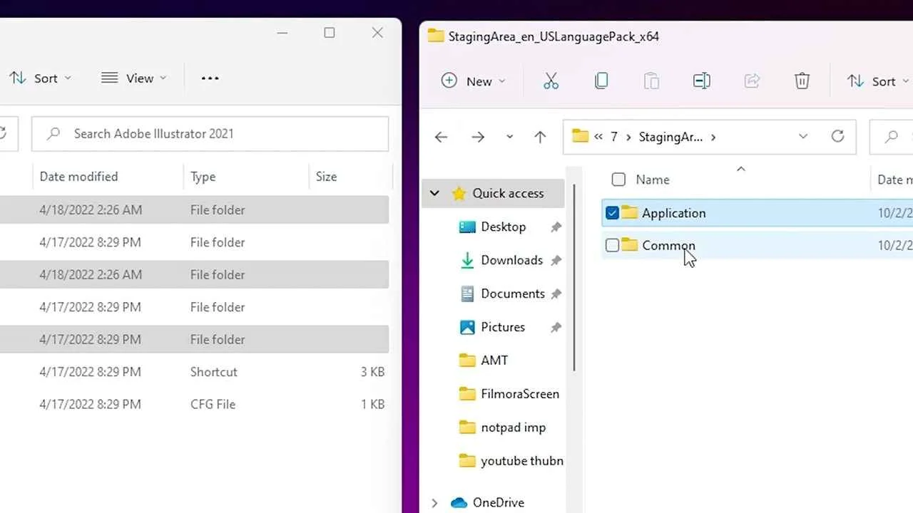 Common Folder from Download file