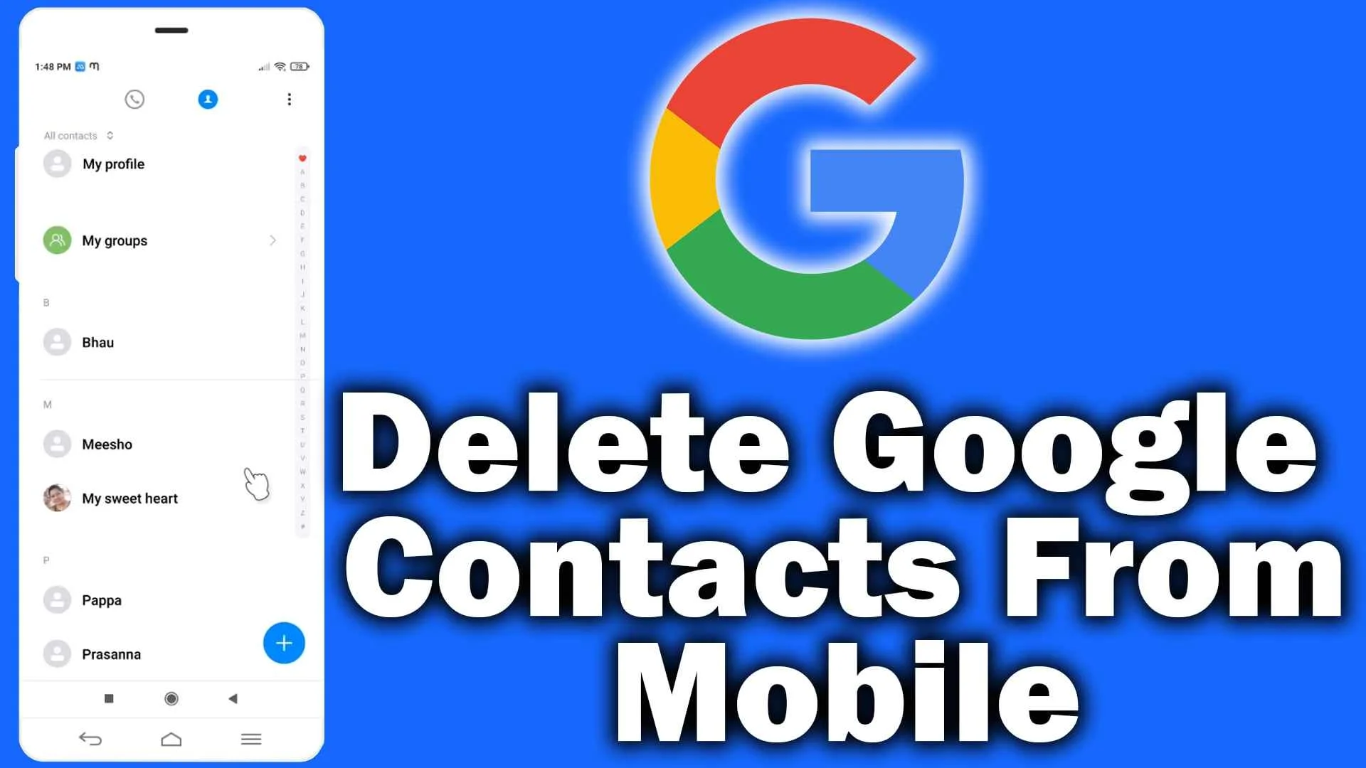 How to Delete Contacts From Google Account in Android Phone