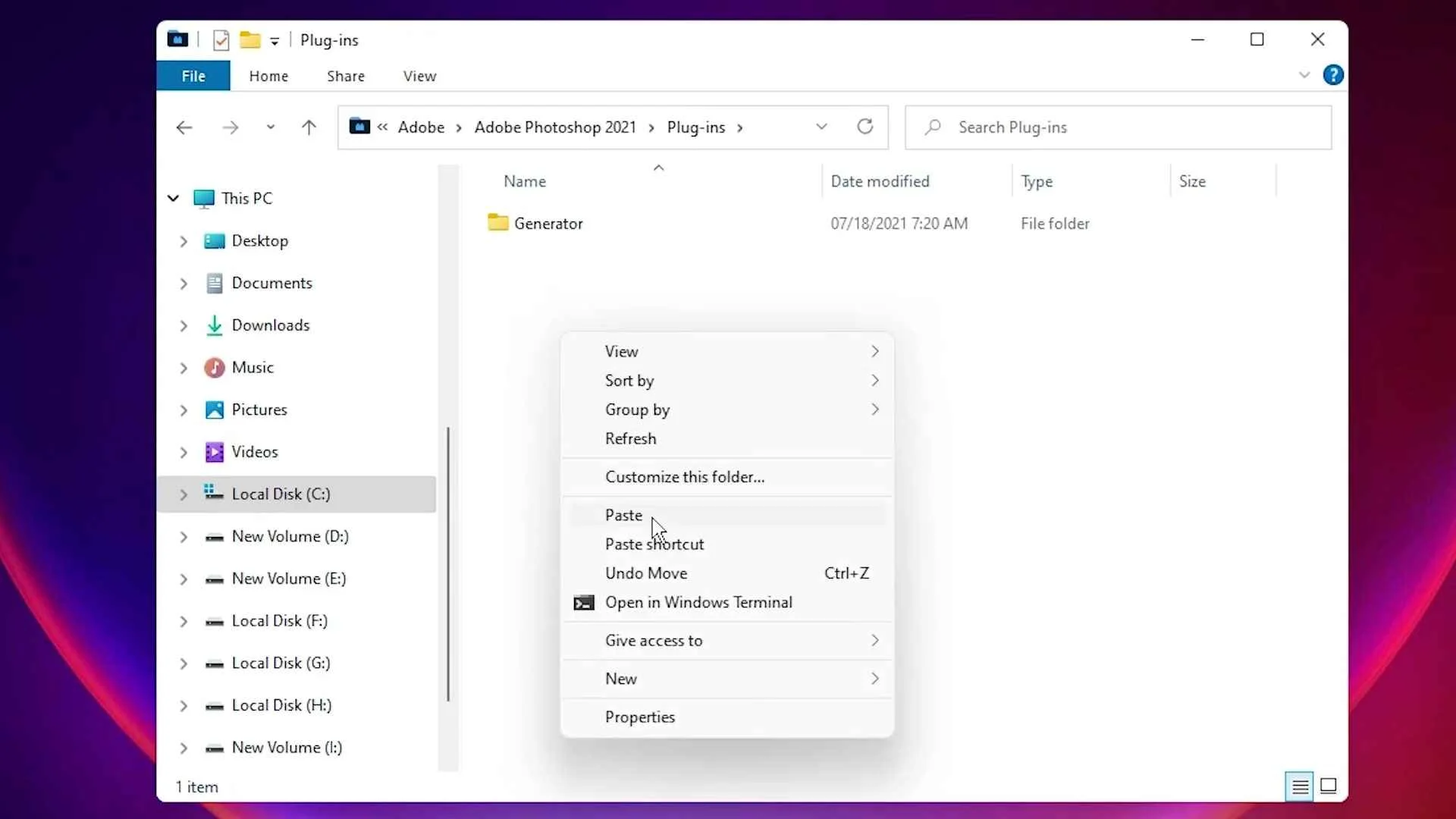 Past WebP Plugin in Photoshop Plugin Folder