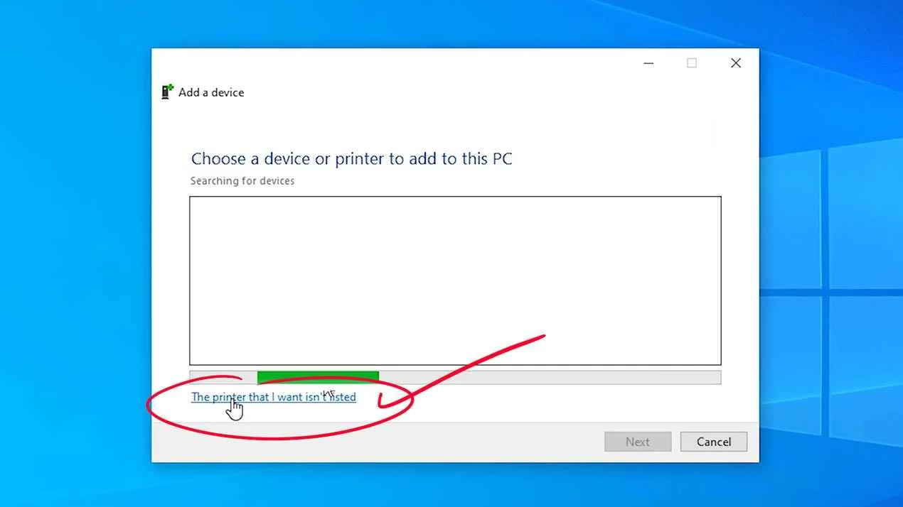 The printer that I want isnt listed